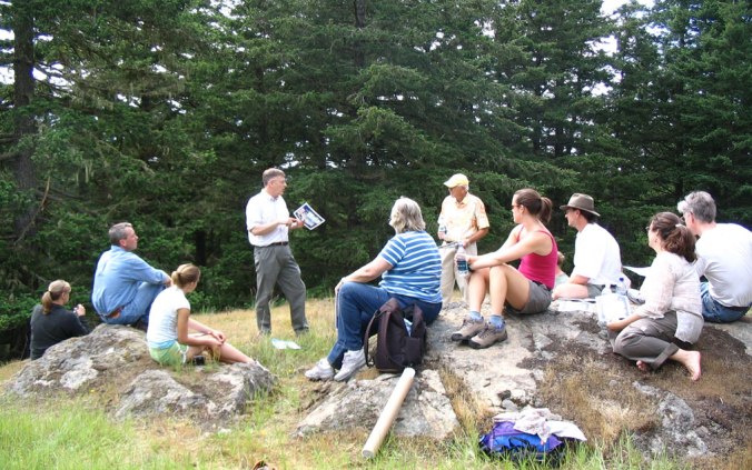 Meting with state officials on top of Lopez Hill, June 2006.